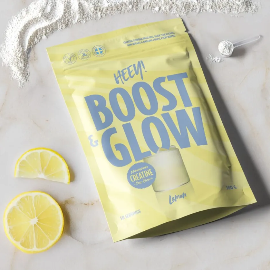 Heey! Boost & Glow Creatine + Coll-egan Lemon 300g