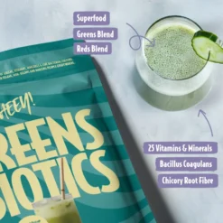 Heey! Greens & Biotics Superfood + Probiotics Raspberry Lime 300g