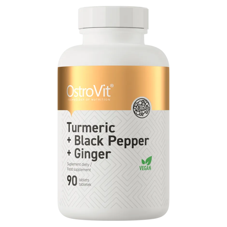 OstroVit Turmeric + Black Pepper + Ginger 90 Tabletter