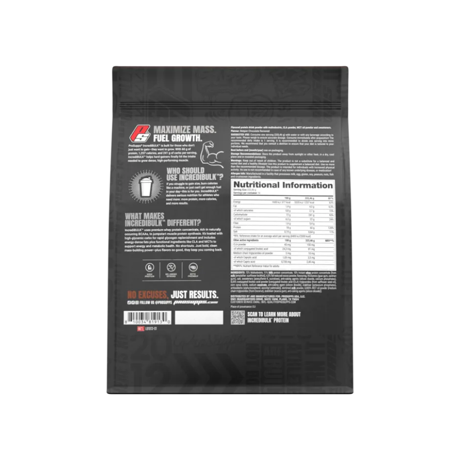 Pro Supps Incredibulk Gainer Belgian Chocolate 5,4kg