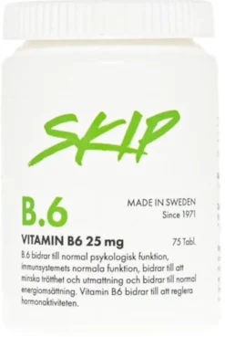Skip Nutrition B6 25mg 75 tabletter